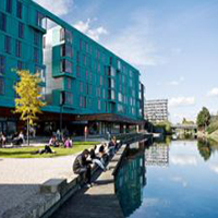 Queen Mary University building on the river